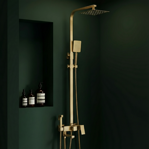 Colonne de douche 4 en 1 avec robinet bidet – Or brossé