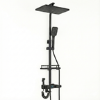 Colonne de douche thermostatique avec affichage numérique – Noir – 4 voies