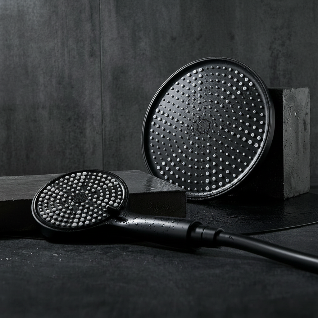 Colonne de douche multifonctions 3 voies thermostatique en laiton – Noir