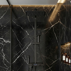 Colonne de douche thermostatique avec affichage numérique – Noir – 4 voies